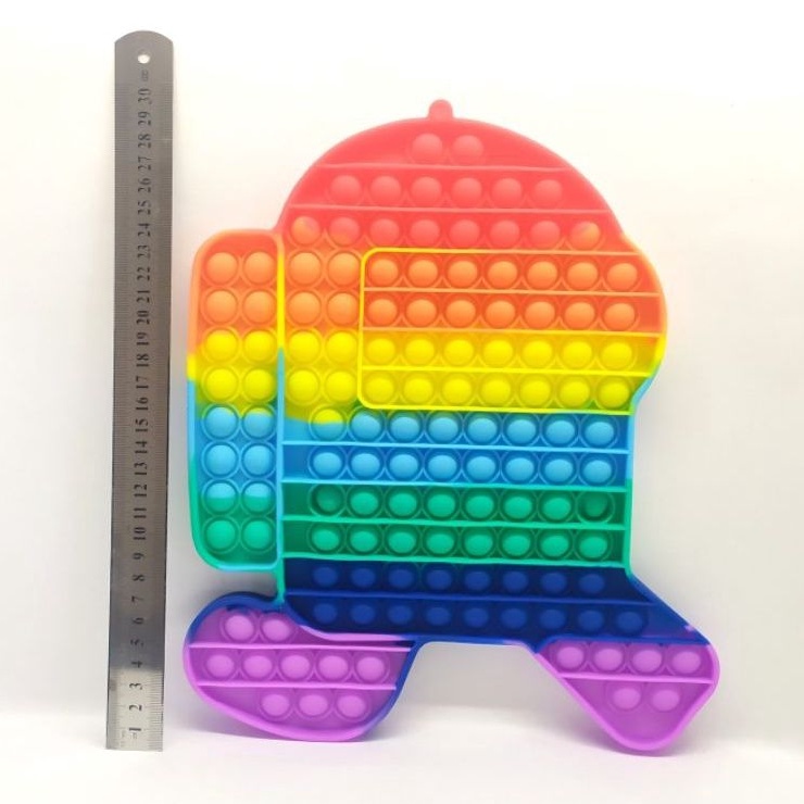 Jual pop it among us rainbow super 