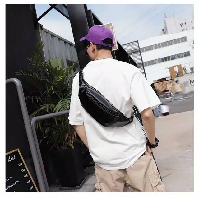 WAIST BAG COWOK WAIST BAG KULIT PRIA (WB230)