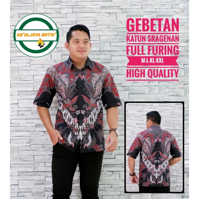 BATIK PRIA GEBETAN FULL FURING KATUN HALUS SIZE S-XXL HIGH QUALITY