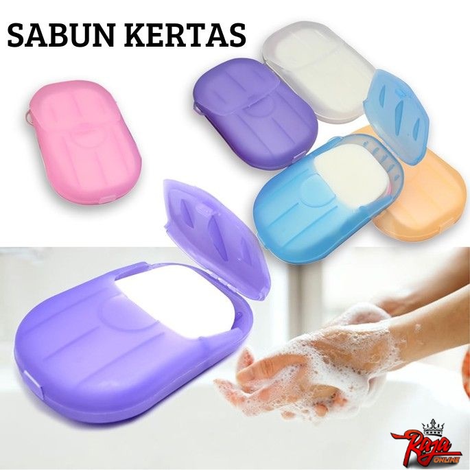 Sabun Kertas Praktis Travelling Paper Soap HandSoap Sabun Cuci Tangan
