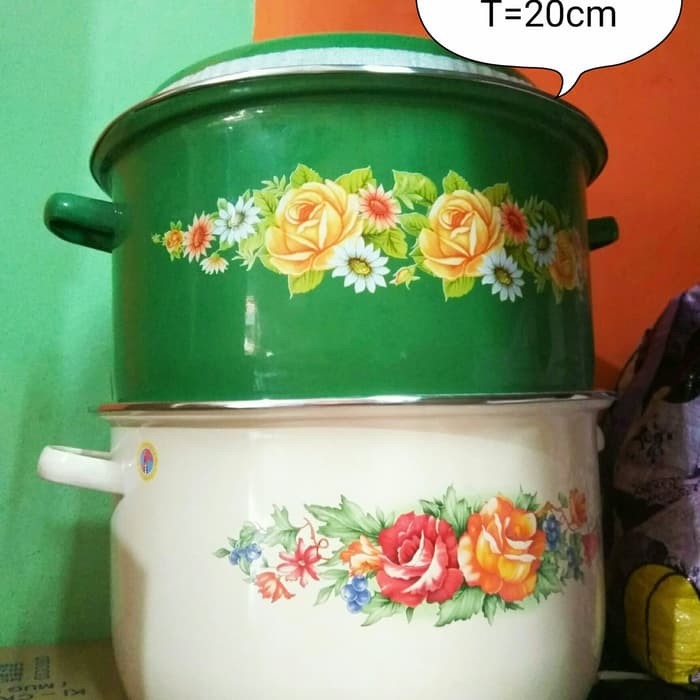 PANCI MASAK ENAMEL KEMBANG JUMBO BESAR BIG JADOEL