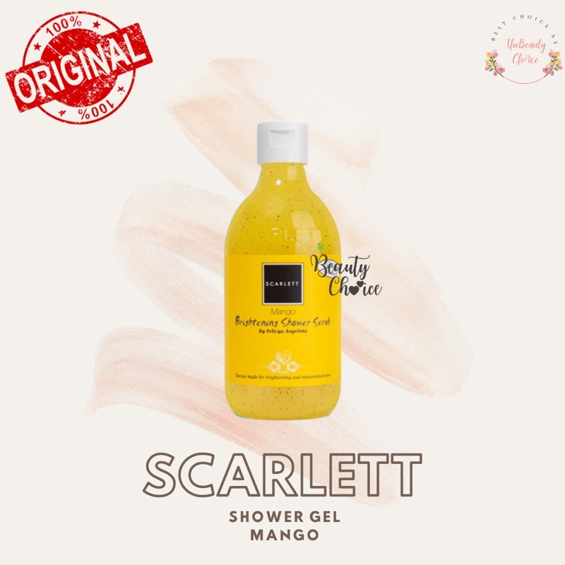 BPOM SCARLETT WHITENING BY FELICYA LOTION SHOWER GEL SCRUB SERUM JOLLY COFFEE POMEGRANATE BRIGHT-SHOWER GEL MANGO