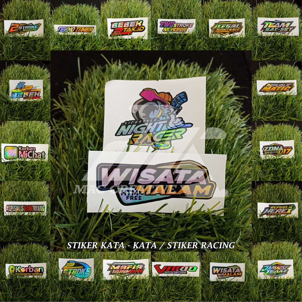 

stiker kata-kata / stiker viral / stiker bengkel terbaru / stiker racing / stiker herex - part 5