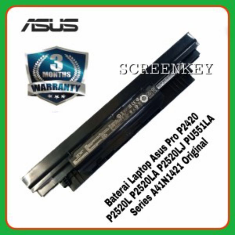 Baterai Laptop Asus Pro P2420 P2520L P2520LA P2520LJ PU551LA Series A41N1421 ORIGINAL