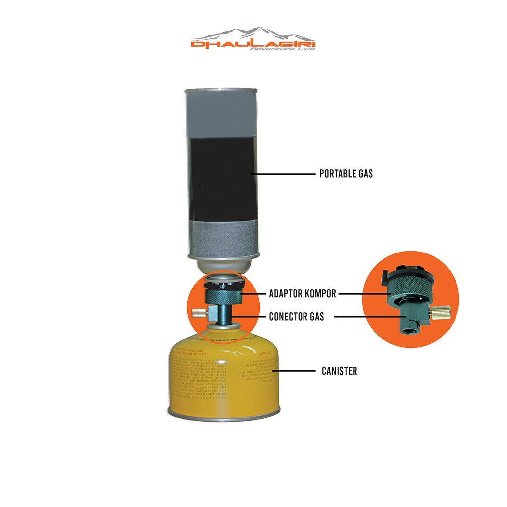 Konektor Gas Dhaulagiri Alat Refill Gas Connector