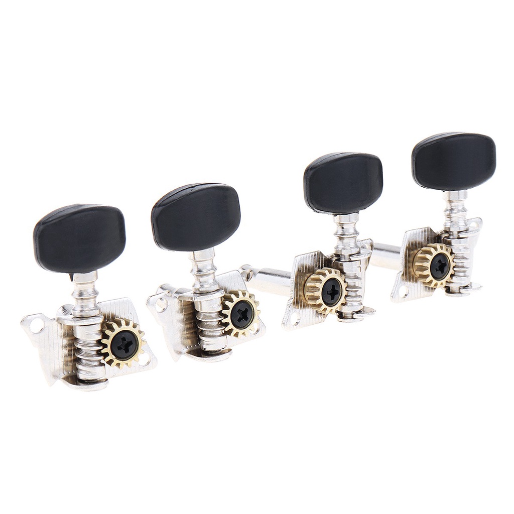 4pcs Tuning Pegs 2R + 2L Warna Hitam Untuk Ukulele