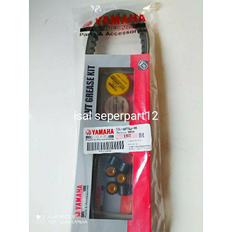 V-BELT ASSY SET YAMAHA MIO SPORTY/MIO SMILE/SOUL KARBU/KODE 5TL/5LW KUALITAS ORI