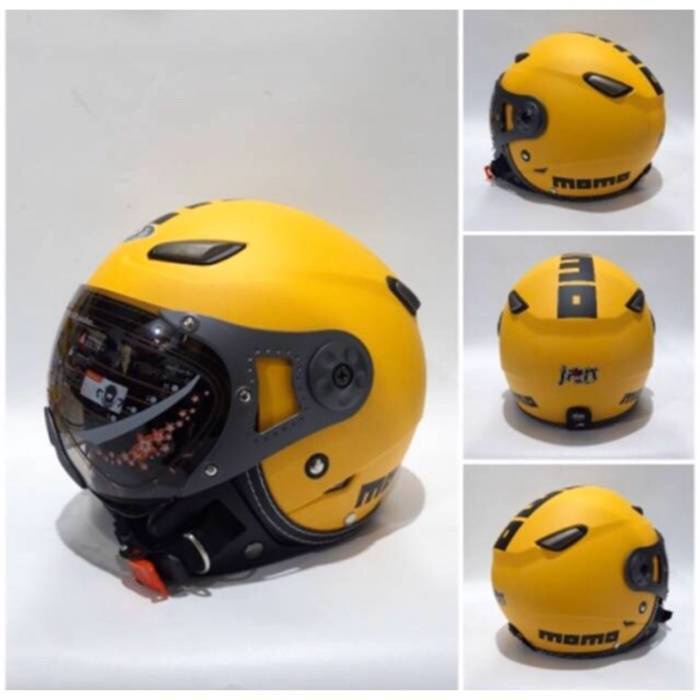 JPN Helm - Helm JPN Kawai Momo Kuning Doff Kaca Pilot L Kuning Dof