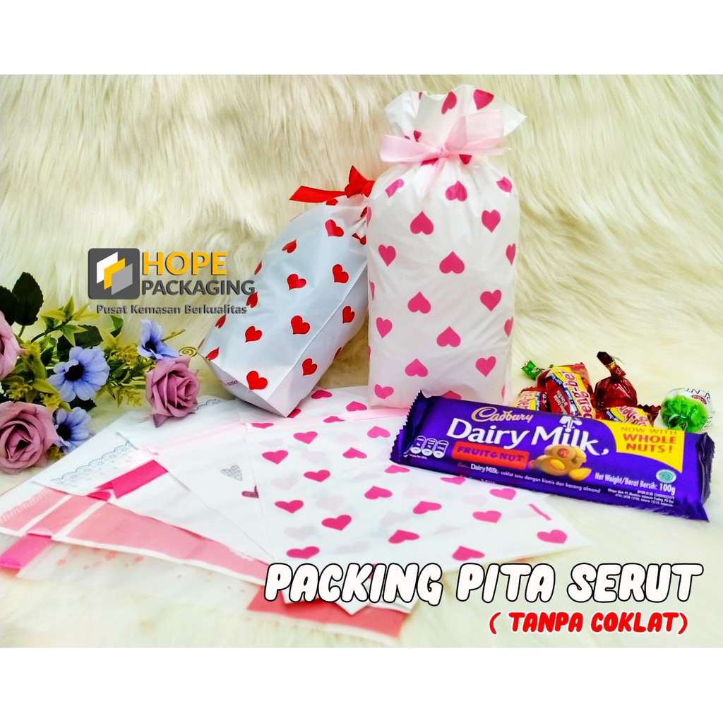 [5 pcs] Packing Serut Pita Mini Plastik Cookies Promo  Kantong Serut Gift Hampers