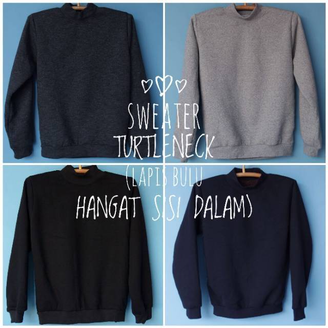 Sweater turtleneck (lapis bulu hangat)