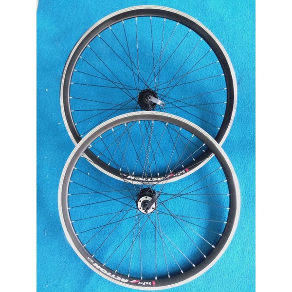 wheelset 26 inch velg sepeda rims double wall rimsbrake dan diskbrake Hub HFH Quick release / hub QR