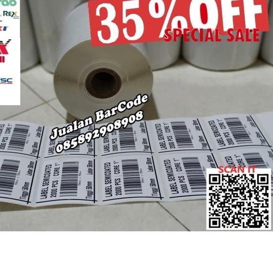

➯ LABEL SEMICOATED BARE 50x50 | 50 X 50 | 50mm X 50mm COE 1' 2000 PCS ✸