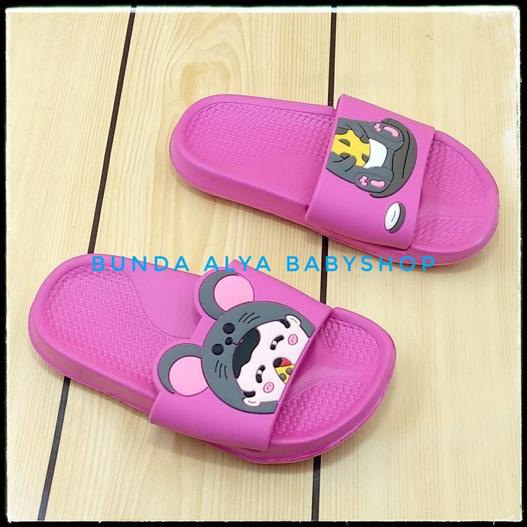 Sandal Anak Perempuan Umur 2 3 4 5 6 Tahun FANTA Elastis - Sandal Anak Cewek Harian Elastis Size 25 - 35 Karet Anti Licin