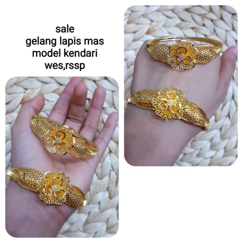 gelang,replika mas model kendari kualitas golden,awet ,tahan lama,dan mewah