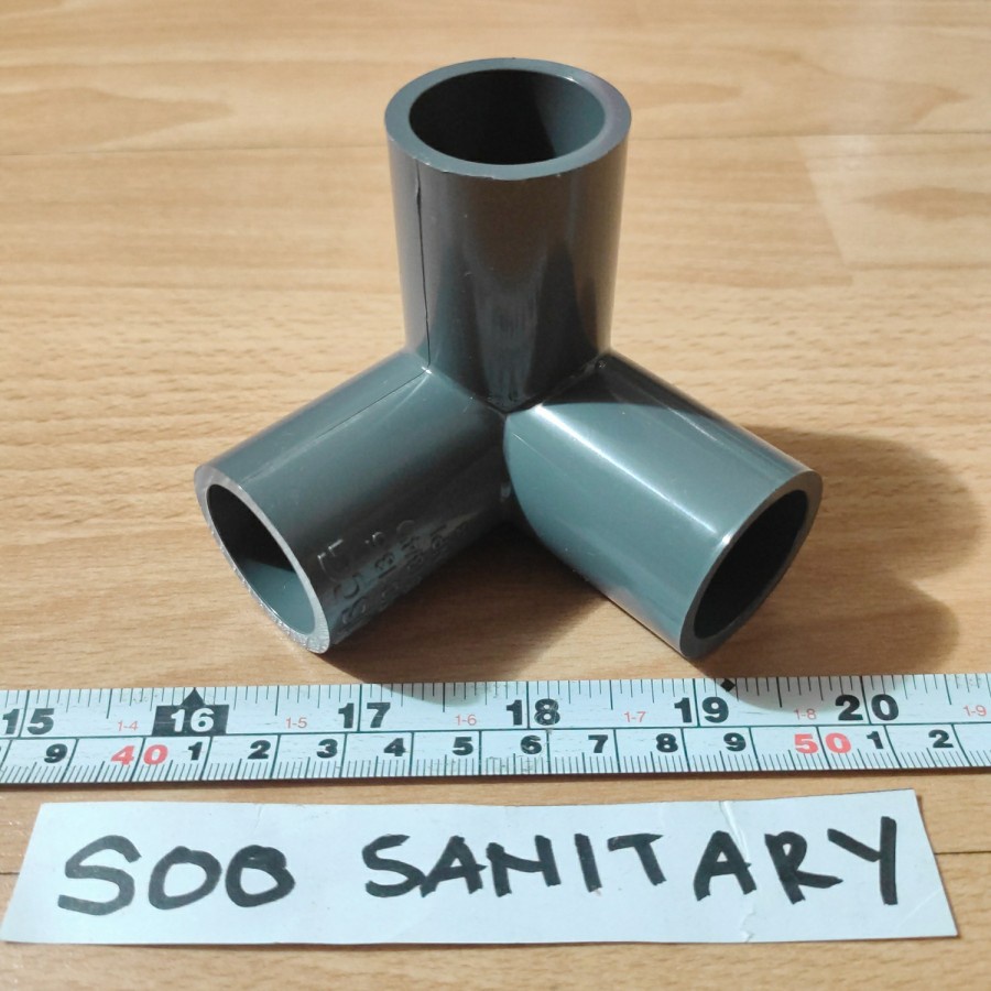 3-Way Side Tee 3/4" SCG PVC - T Cabang 3 Fitting Pipa 90° Hidroponik