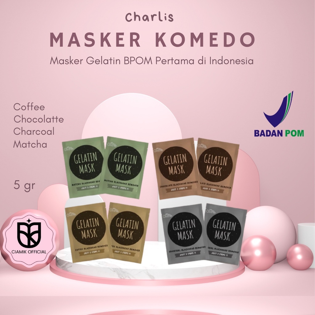 Charlis Masker Komedo Masker Gelatin BPOM