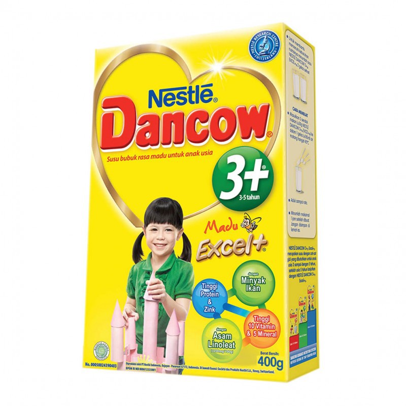 Dancow 3+ 400gr Coklat / Vanila / Madu