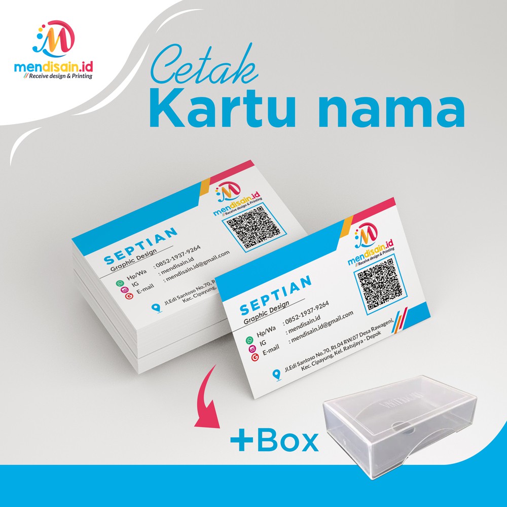 

Cetak Kartu Nama - Kartu Nama full color - Name card [free box mika]