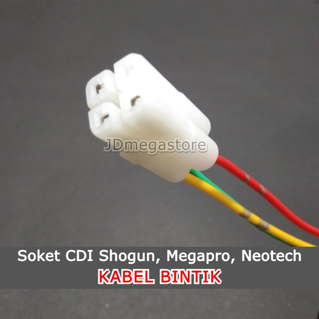 (Grosir/COD) Soket CDI Shogun GL Pro Megapro - KABEL BINTIK