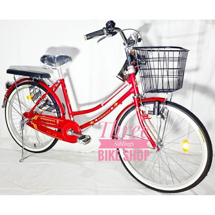 SEPEDA MINI PHOENIX 26 INCH WARNA MERAH DISERTAI LAMPU