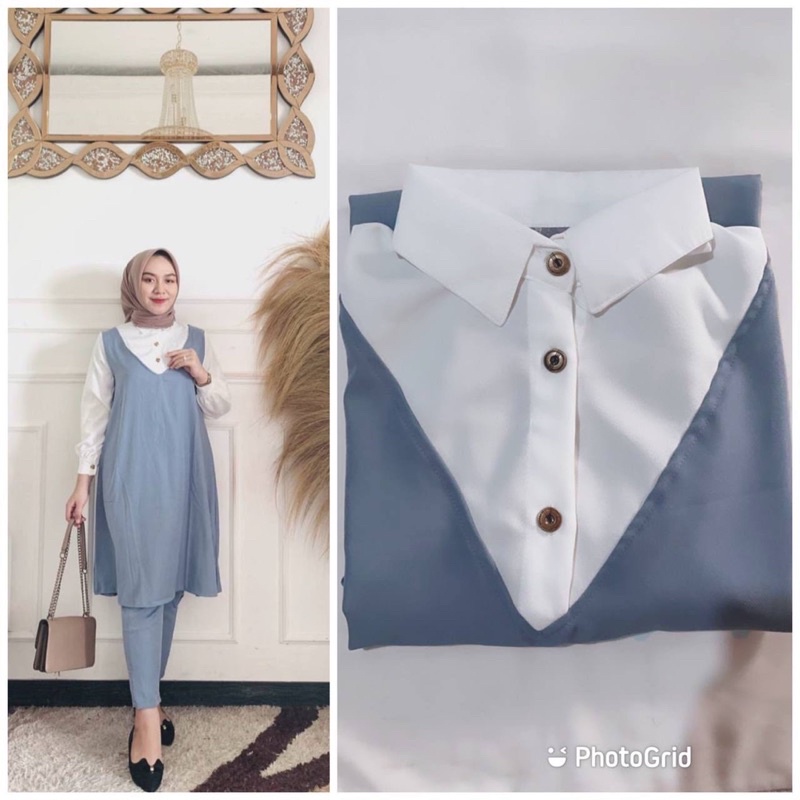 SETCEL ONE SET DAILY SHAKILA MURAH / BUSUI / Setelan Premium / One Set Polos Viral / Setcel shakila 