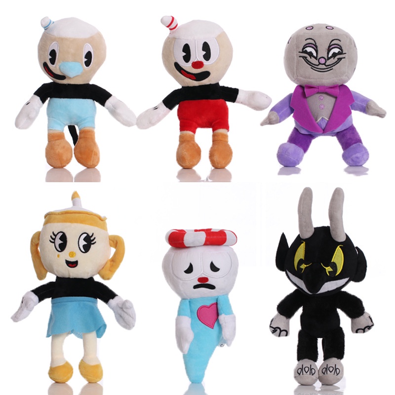 1pc Boneka Plush Karakter Game Cuphead Mugman Ms. Chalice Cuphead Bahan Lembut Untuk Hadiah Ulang Tahun