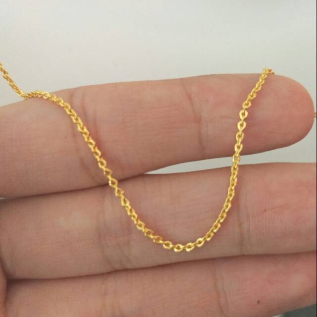 Kalung Model Rantai Kapal Nori Pria Wanita Titanium Anti Karat Selamanya 1mm