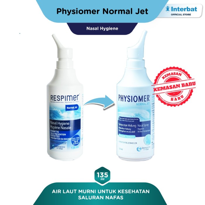 VITA21 RESPIMER /physiomer NORMAL JET NASAL SPRAY HYGIENE UNTUK ANAK DAN DEWASA 135 ML blue exp mar 2024