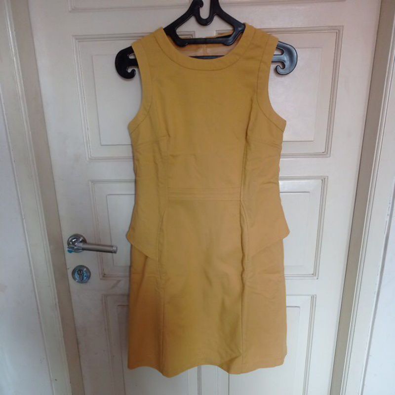 Preloved Normi Mustard Scuba Dress