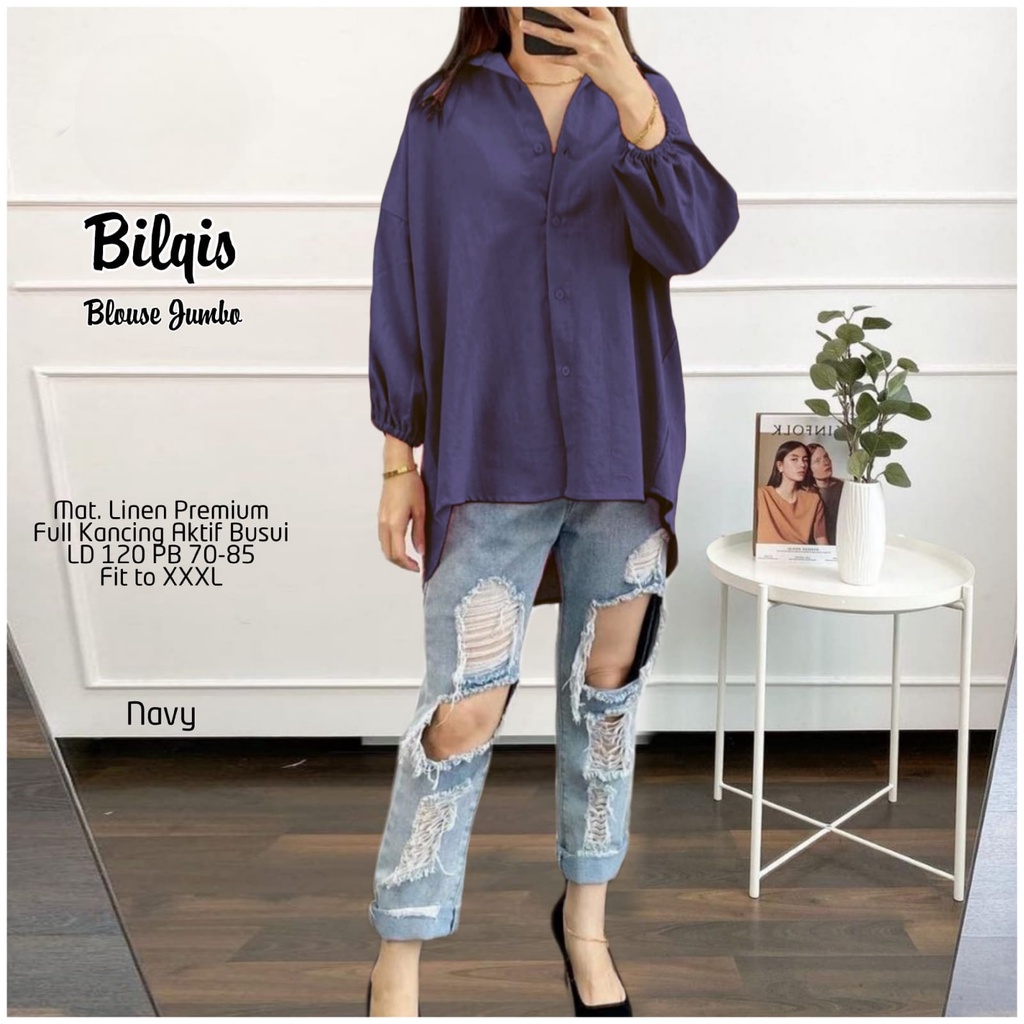 ATASAN WANITA TERBARU//BILQIS JUMBO BLOUSE//BLOUSE WANITA JUMBO//FASHION KOREA KEKINIAN