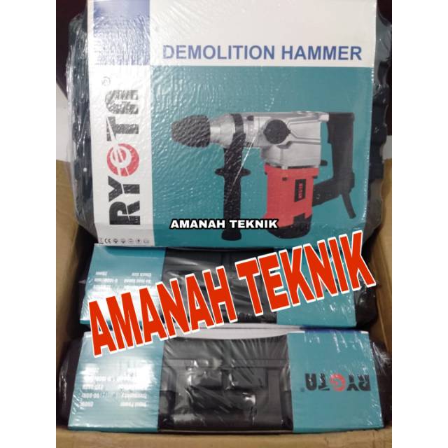 Jack hammer drill ryota 26mm bor bobok mesin bor penghancur demolition hammer