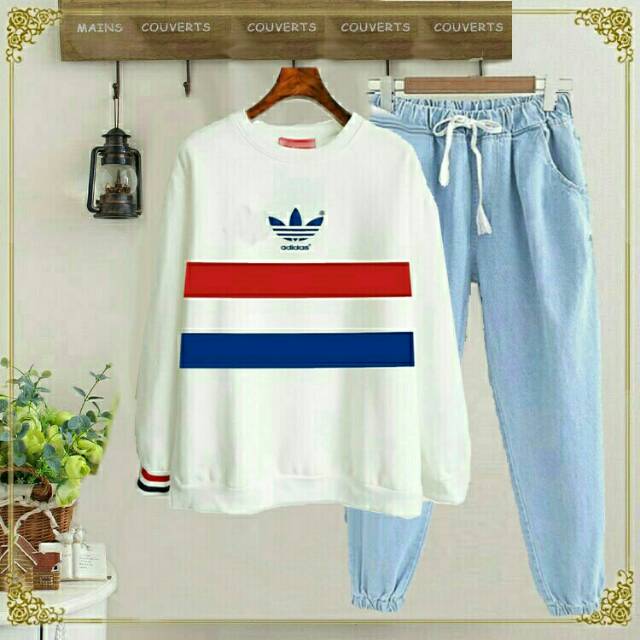 SET ADIDAS SPORTY DENIM