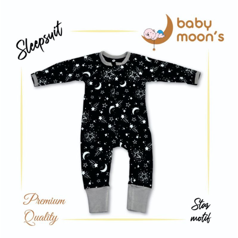 Sleepsuit MOONS Babysleepsuit,Baju tidur anak Moons, piyama Moons