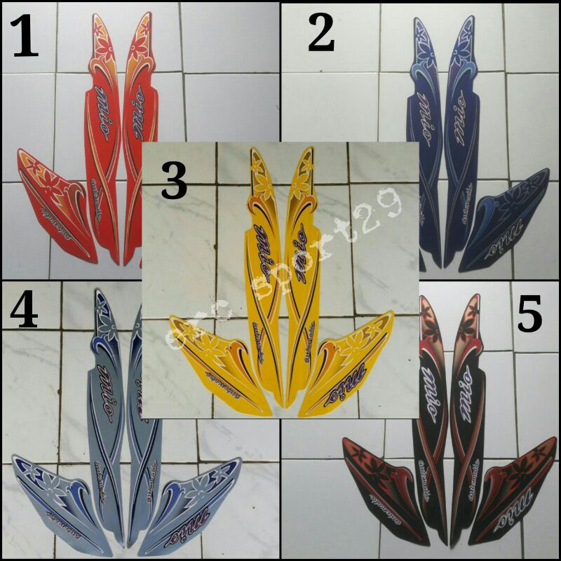 striping mio sporty 2004 sticker motor yamaha mio sporty 2004 merah biru hitam kuning biru torque