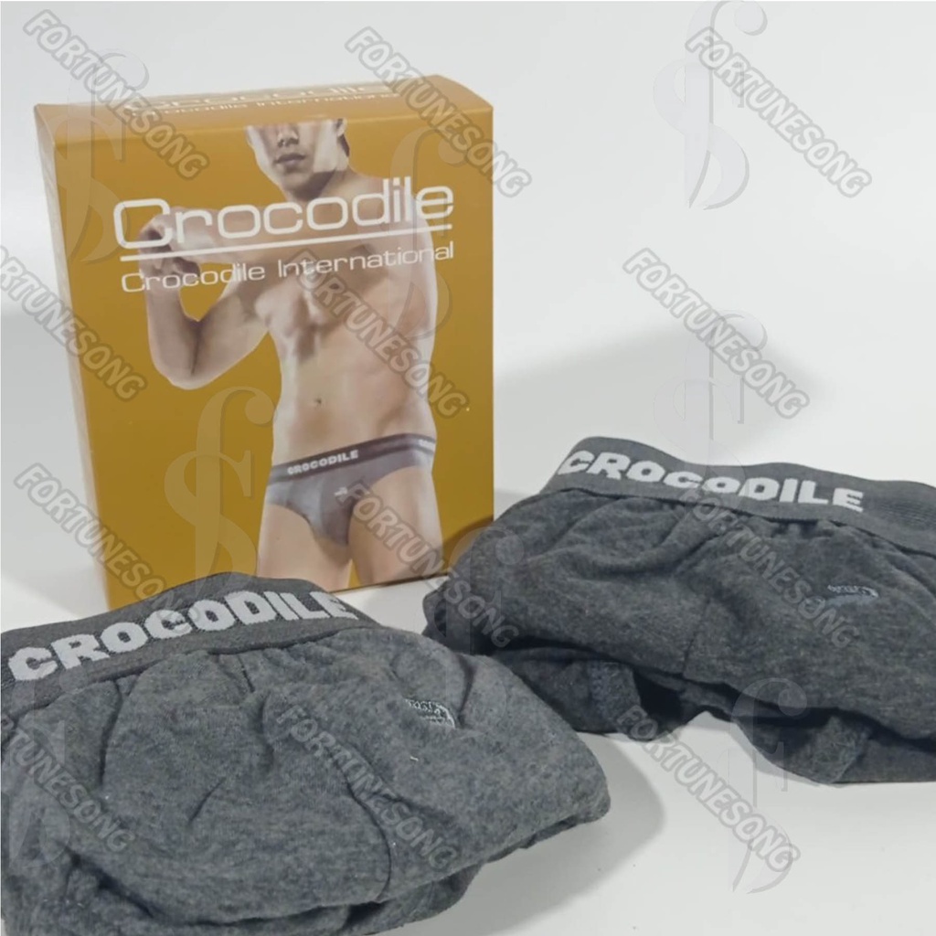 Crocodile Original - 2 Pcs Celana Dalam Pria Crocodile Sport Box Kuning Brief - CD Pria Crocodile Original (1 box isi 2 pcs)