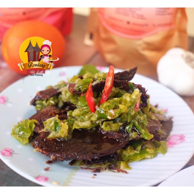 

DENDENG DAGING DAN PARU CRISPY BALADO HIJAU UNI LILI