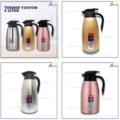 SHENAR TERMOS AIR STAINLESS STEEL 2 LITER / TERMOR AIR PANAS TERMOS AIR DINGIN 2 LITER / TERMOS KOPI TEH EUROPEAN VACUUM JUG TAHAN PANAS DINGIN ,SHENARCORNER168