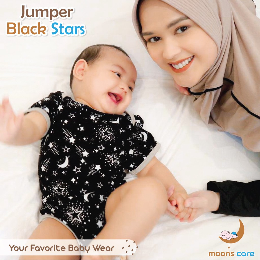 SML MOONS Jumper  Moons Jumper Baby Moon Premium motif Jumper Bayi Jumper Anak Singlet Jumper Romper