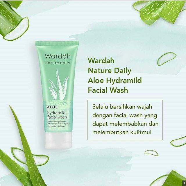 WARDAH ALOE VERA FACIAL WASH 100ML SABUN CUCI WAJAH SKINCARE KOSMETIK