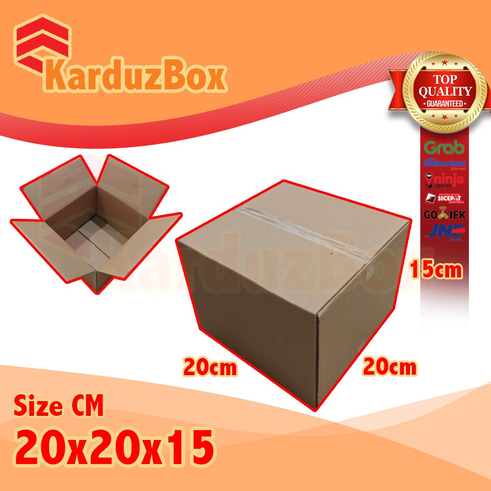 

20x20x15 kardus box packaging POLOS BARU