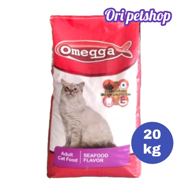 ekspedisi omega seafood cat food  20kg - or cat food makanan kucing 20kg