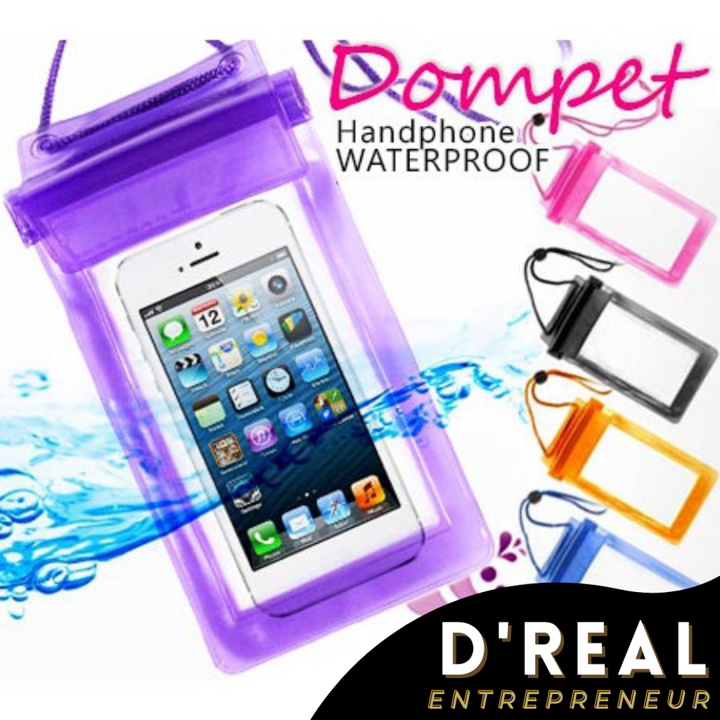 Waterproof Case Hp Anti Air Transparan All Size (7 inch)