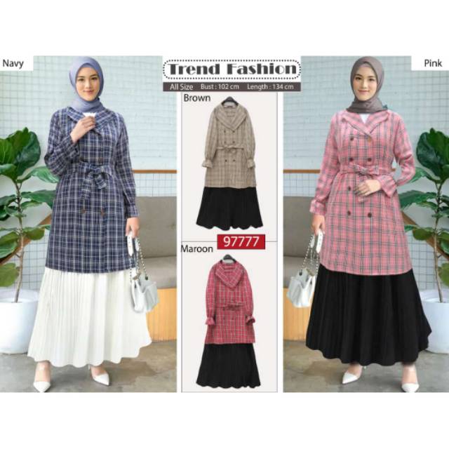 Maxi blezeer kotak+Rok plisket