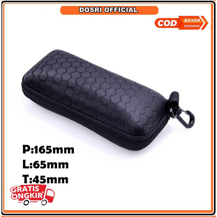 [NEW] Tempat Kacamata/Hard Case Soft Resleting - black