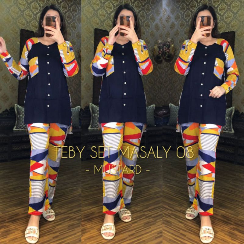 Daster Arab Teby MASALY Daily One Set pajamas Rayon Motif