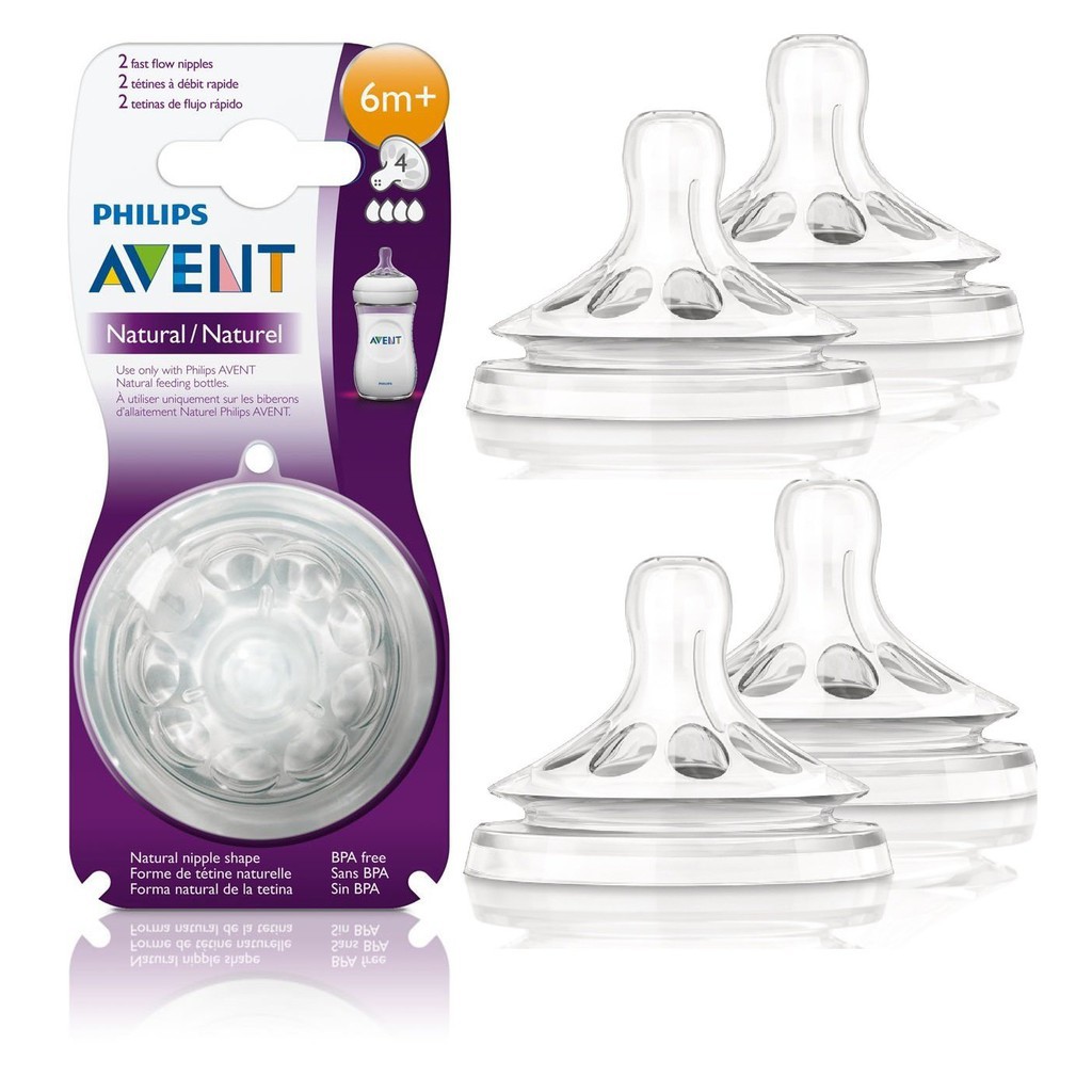 PHILIPS AVENT NATURAL FLOW / NIPPLE / ISI 2 PCS