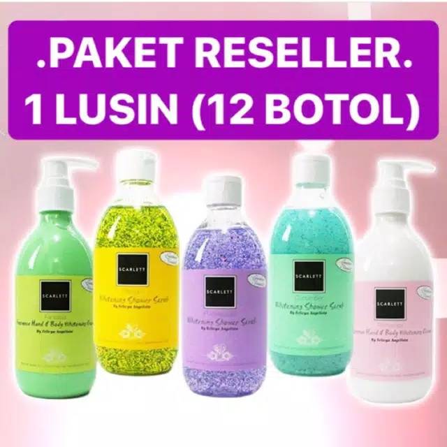 Paket Reseller 12 lusin Scarlett body lotion & Body Scrub