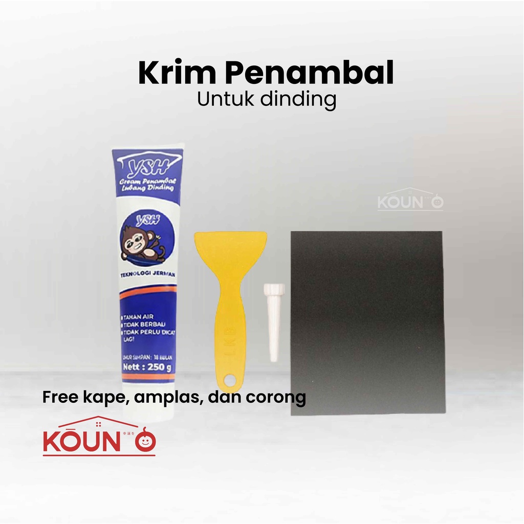 Dempul Tembok Krim Penambal Dinding Wall Repair Pasta Dempul Cream Penutup Dinding Waterproof 3 in 1