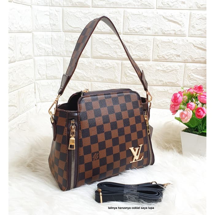 TAS  TAS WANITA CEWEK IMPORT LV TENTENG 2 SLETING  IWAZAH OFFICE