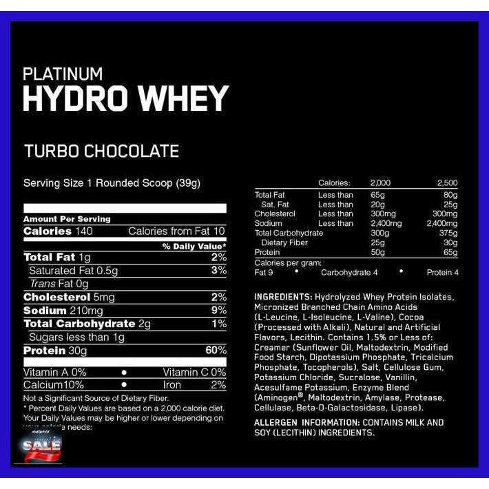 NESFIT- PLATINUM HYDRO WHEY - OPTIMUM NUTRITION ON 3.5 LB WHEY PROTEIN ISOLATE -ASLIIII.
